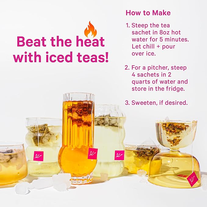 Pink Stork Organic Sleep Tea - Melatonin-Free - Calming Lavender Coconut Herbal Tea to Naturally Support Sleep - Pregnancy Friendly Bedtime Tea, Caffeine-Free - 15 Sachets, Hot or Iced