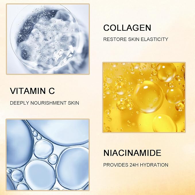 Deep Collagen Overnight Face Mask - Tea Tree CICA Hydrating Overnight Hydrogel Mask, Collagen Overnight Mask Anti Wrinkle Lifting, Collagen Face Mask Improve Elasticity, Firming (Yellow)