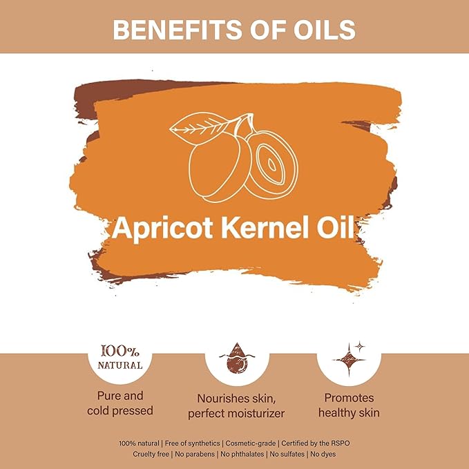 Apricot Kernel Oil (16 oz) for Soap Making │ Premium 100% Pure and Natural Carrier Oil for Essential Oils, Skin Care, Hair and Body Oil, Moisturizing Massage Oil