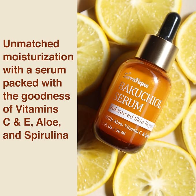 Bakuchiol Retinol Serum for Face - Retinol Alternative - Hydrating and Moisturizing - Anti Aging - Also Contains Aloe, Witch Hazel, Centella, Spirulina - 1 Fl. Oz. - Pack of 2