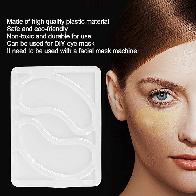 Eye Mask, 5Pcs Reusable Eye Mask Multifunctional Mask Patch Tray Plate Set Reusable Portable Eye Patches for Facial Mask Machine