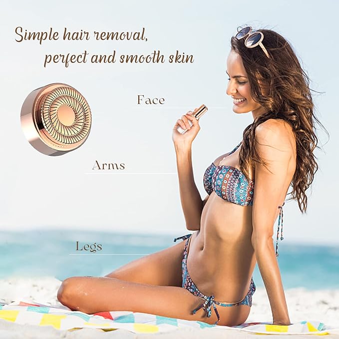 Facial Hair Remover Replacement Heads Gen 2 for Flawless Finishing Touch, Double Ring Blades Compatible with Flawless Generation 2 Devicce