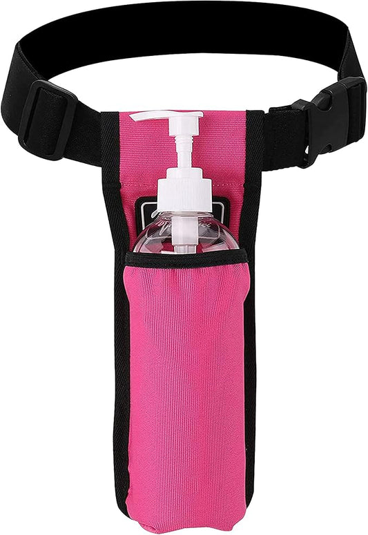 Massage Bottle Bag Massage Therapist Holster Massage Lotion Holster Massage Oil Holster（YR-1KD-Rose Red）