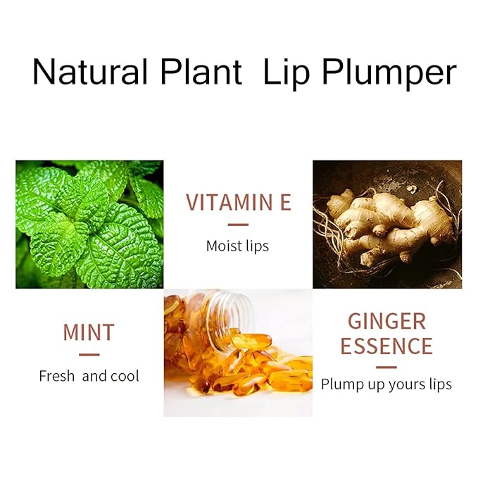 DEROL Lip Plumper Set,Natural Lip Plumper Gloss