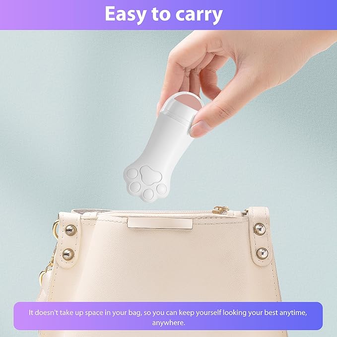 Face Roller oily skin oil absorbing massage tool, natural volcanic stone reusable facial skin care tool 2 packs，easy to carry, control the oiliness of the face (pink)