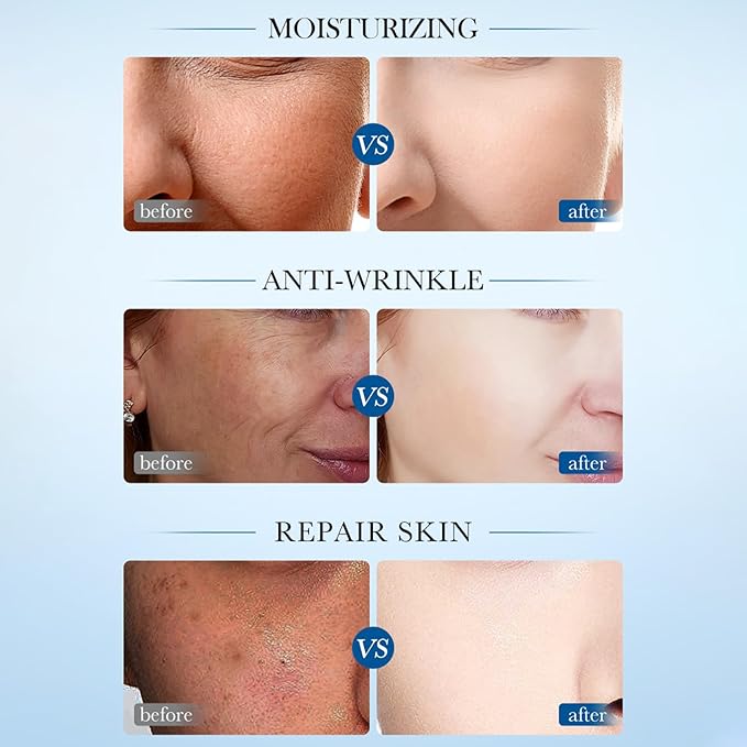 Collagen Serum for Face - Hydrating Serum with Hyaluronic Acid, Anti-Wrinkle & Firming Facial Serum, Repair Skin Barrier, Travel-Size Skincare, Single-Use Vials Skincare, 1.5ml x 30PCS