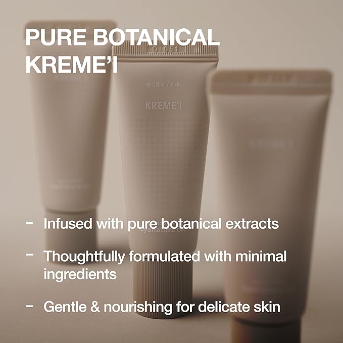 KREME I – Organic Korean Eye Cream, Anti-Aging Treatment for Dark Circles & Fine Lines, Skin Elasticity, Non-Toxic Korean Face Moisturizer, Paraben-Free Skincare (0.7 fl oz / 20g)