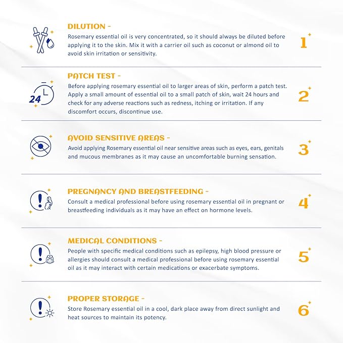 HIQILI Rosemary Essential Oil, for Hair Growth, Scalp, Add to Shampoo & Conditioner, 100% Pure & Natural - 1 FI Oz