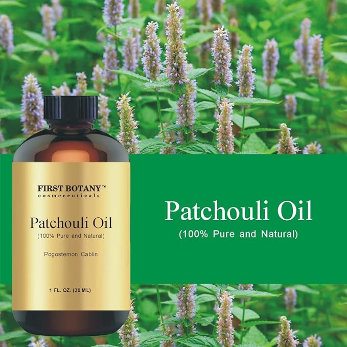 First Botany, 100% Pure Patchouli Essential Oil - Premium Patchouli Oil for Aromatherapy, Massage, Topical & Household Uses - 1 fl oz (Patchouli)