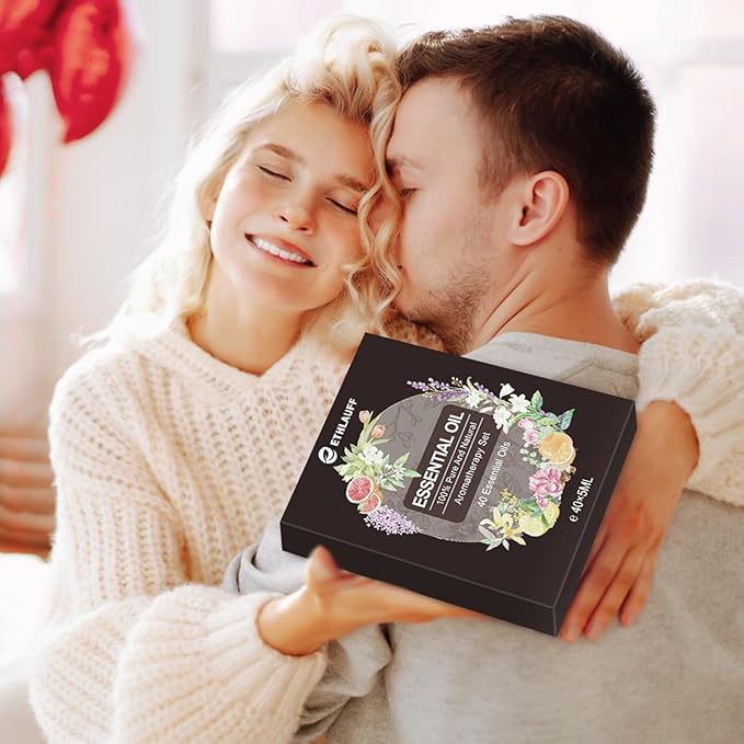 Essential Oils Set 40 Pcs- Essential Oils Perfect for Diffuser, Fragrance Oil Set for Massage, Soap, Candle Bath Bombs Making (5ml)