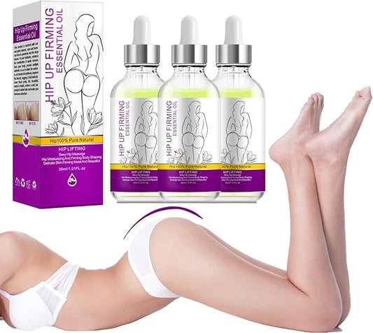 Safudan Hip Plump Up Oil,Firming Body Oil, Natural Herbal Hip Lift Buttock Massage Oil, Butt Firming Enhancement Essential Oil for Women, Firming & Lifting Fast (3 PCS)
