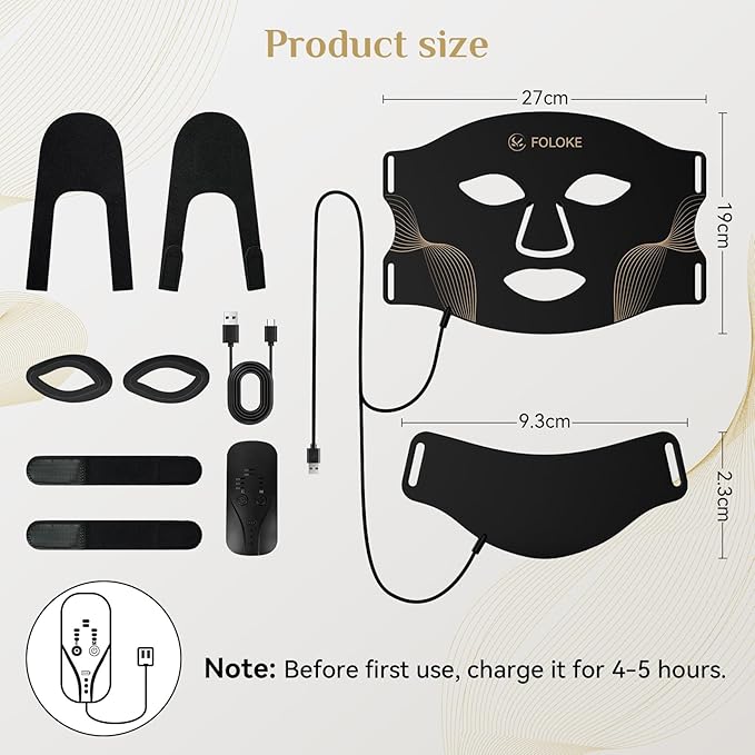 LED Light Therapy Mask Skin Care, LEDs face mask & neck mask Red - Wavelength for Home Use,– Advanced Skincare Made Easy