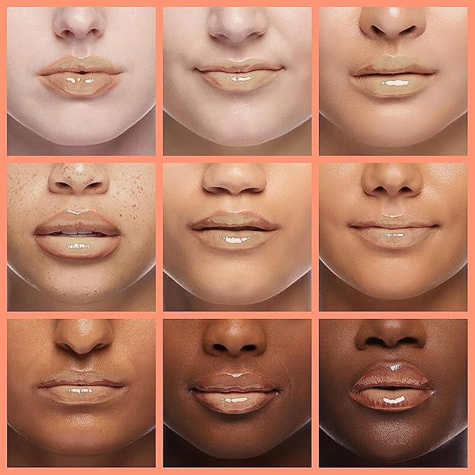 Plumping Lip Oil, Hydrating Gloss Tinted Lip Balm Transparent Lip Care, Big Brush Head Glitter Shine, Long Lasting Nourishing Non-sticky Fresh Texture(GREEN APPLE)