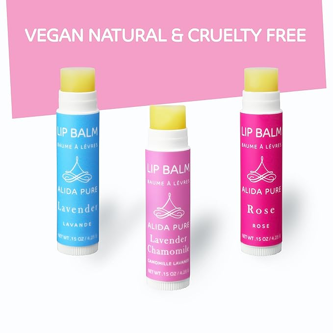 Floral Lip Balm Collection, Vegan Lip Lips,