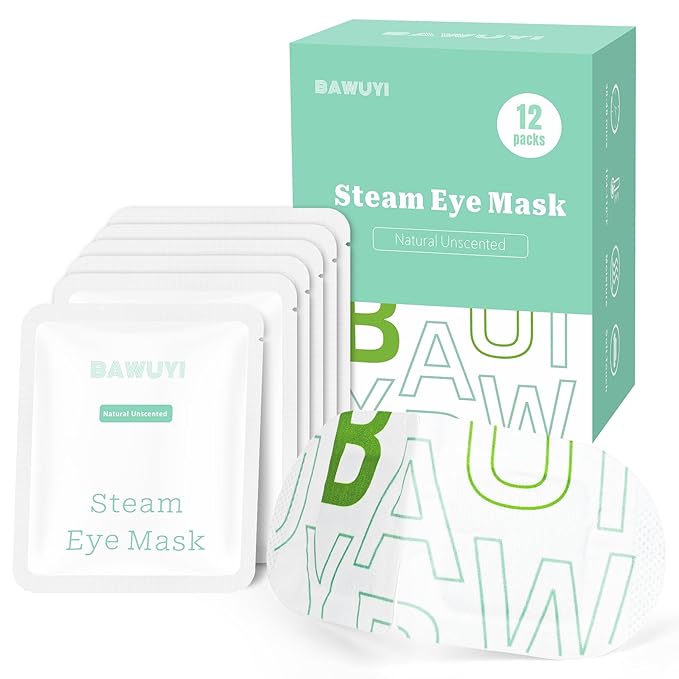 12 Packs Self Heating Eye Masks for Dry Eyes Mothers Day Gifts for Mom Disposable Heated Eye Mask Warm Compress Sleep Mask Stress Relief Travel Ready Relaxation Unscented