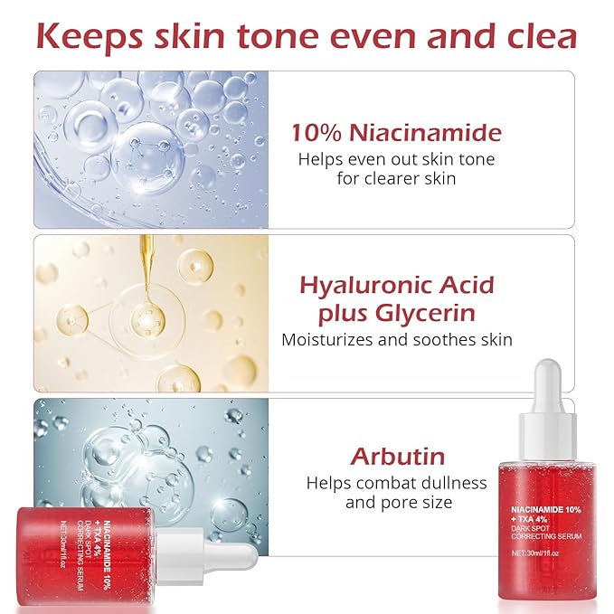 Niacinamide Serum 10% + Txa 4% Acid For Face,Face Skin Care To Firm,Smooth,Nourish - Pore Minimizer, Korean Glass Skin,Fragrance-Free(60ml /2 Fl.Oz.)