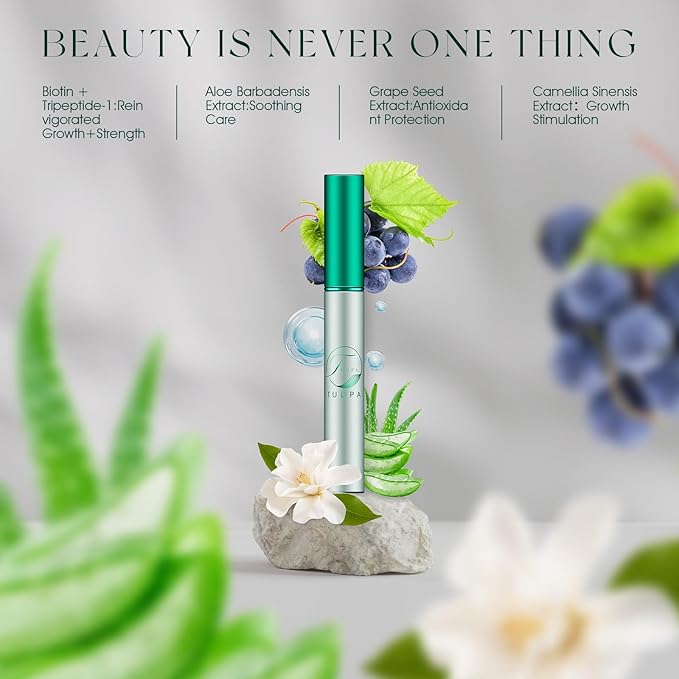 Eyelash Serum:Boost lash length, thickness, and strength with TUDPA's advanced, natural eyelash growth serum. 0.1 Fl. Oz (3 mL)(Green)