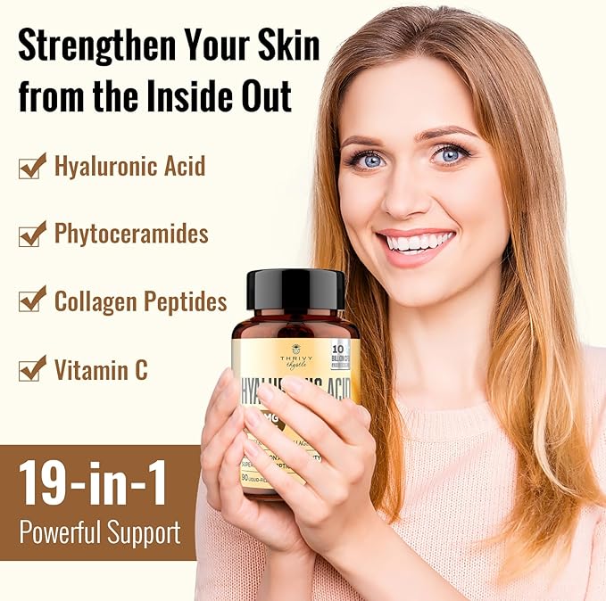 19-in-1 Hyaluronic Acid Capsules and Men Multivitamins Nourish Your Body, Inside and Out (Pack of 2)