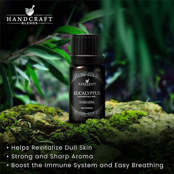Handcraft Blends Eucalyptus Essential Oil - 0.33 Fl Oz - 100% Pure and Natural - Premium Grade Essential Oil for Diffuser and Aromatherapy
