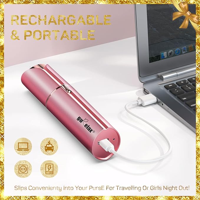 Gurelax Facial Hair Remover for Women (with 2 x Replacement Heads) - Hair Removal Device As a Gift for Mom/Wife/Girlfriend