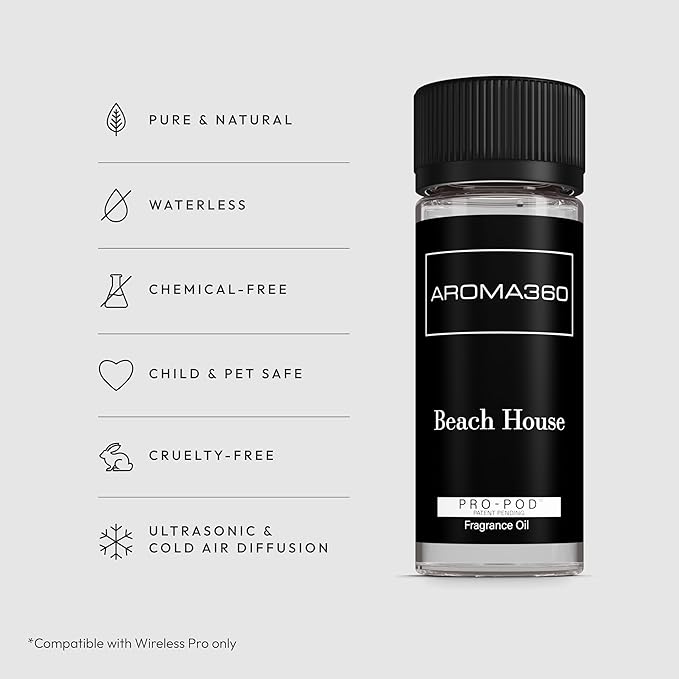 Aroma360 Pro Pod - Fragrance Oil Inspired by Mandala Bay Las Vegas - Scent Includes Coconut, Vanilla & Clove - Beach House, 50mL/1.7 fl oz