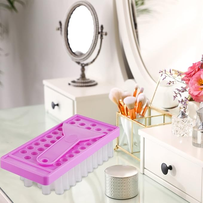 2 Sets Lip Balm Tray and (Purple)