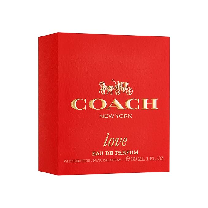 Coach Love Eau de Parfum - Long Lasting Fragrance with notes of Strawberry, Red Velvet Rose & Cedarwood 1.0 fl. oz.