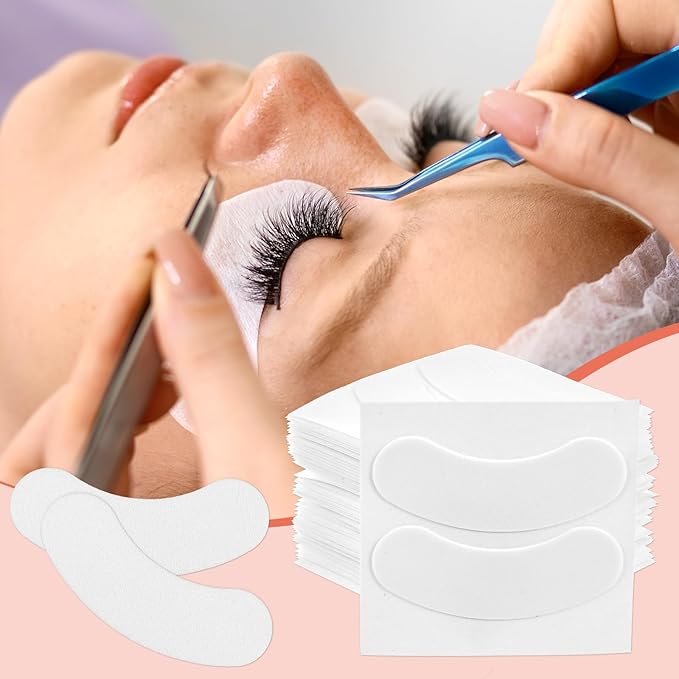 200 Pcs Natural Anti-sensitive Foam Under Eye Patches Pads Eyelash Extensions Tech Supplies Stick Well No Lint Microfoam Disposable Lash Pads Beauty Tools Kit Fit Most Eye Shape