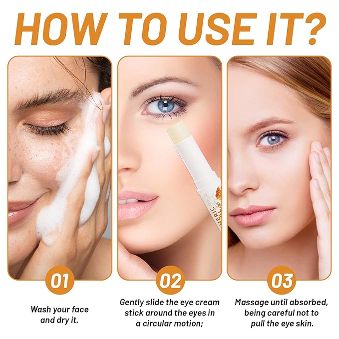 2 PCS Turmeric Retinol Eye Cream Stick, Lumibalm for Under Eye Bags,Eye Balm Stick Hydrating,Turmeric Eye Cream For Puffiness and Bags Reduces Fine Lines