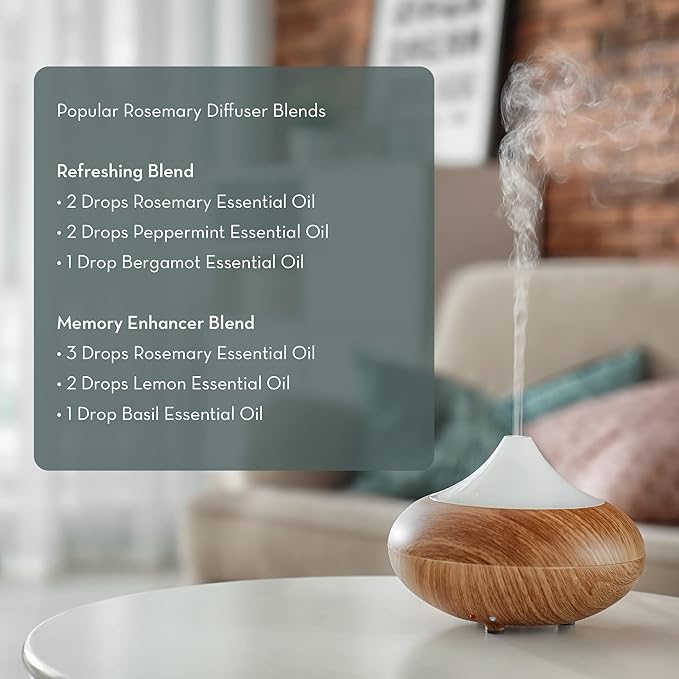 Pure Body Naturals - 100% Pure Rosemary Essential Oil, Steam-Distilled for Aromatherapy, Scalp Massage & DIY Blends, 1 Fl Oz