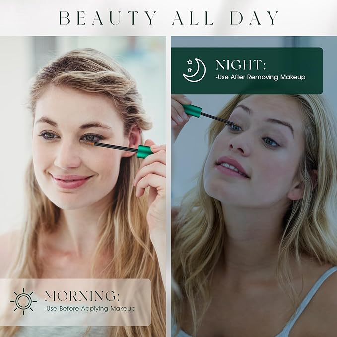 Eyelash Serum:Boost lash length, thickness, and strength with TUDPA's advanced, natural eyelash growth serum. 0.1 Fl. Oz (3 mL)(Green)