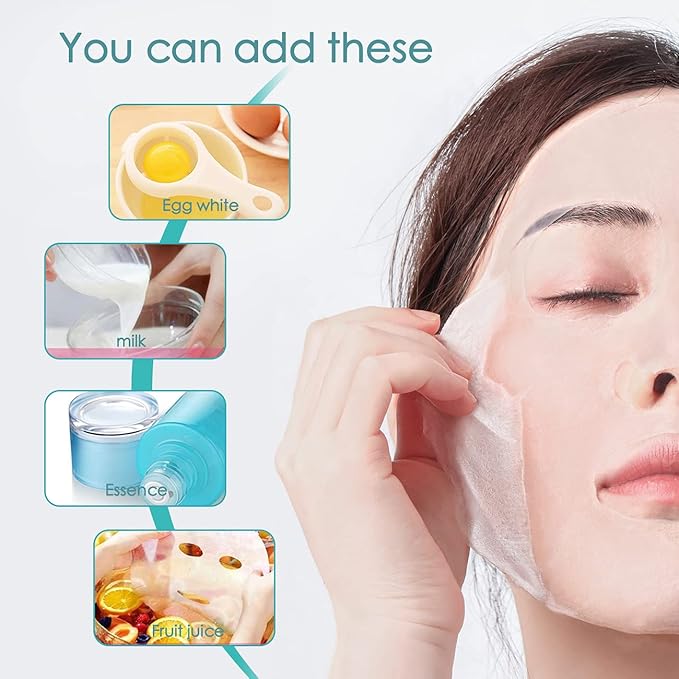 100PCS Cotton Dry Compressed Facial Mask Sheet, DIY Facial Skin Care Great for Home and Travel, Disposable Mask Paper, Individually Packaged Like Candy