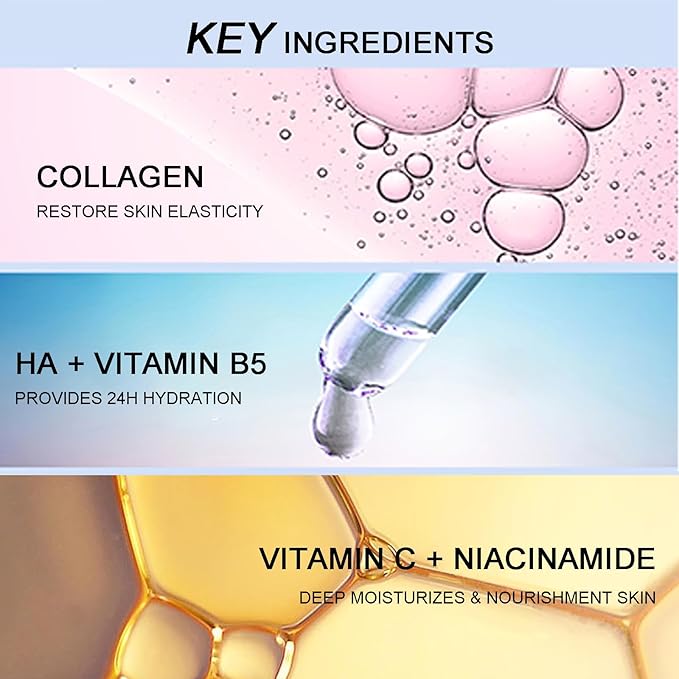 Deep Collagen Overnight Face Mask - Tea Tree CICA Hydrating Overnight Hydrogel Mask, Collagen Overnight Mask Anti Wrinkle Lifting, Collagen Face Mask Improve Elasticity, Firming (Yellow & Blue)