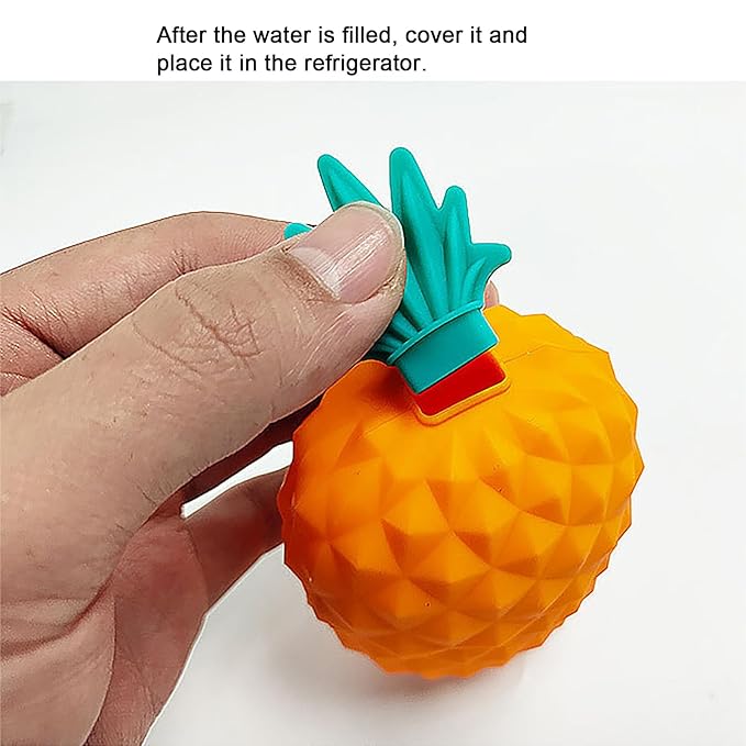 Face Ice Roller, Portable Silicone Mold Ice Roller Face Massage Ice Grid Beauty Instrument Silicone Ice Face Contour Roller for Face, Anti-wrinkle Massage Function, Pineapple Yellow