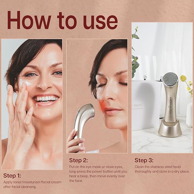 Sedna Skin Rejuvenation Facial Device, Skin Care Face Massager with Thermal, Salon-Grade at-Home Facial Spa for More Glowing and Radiant Complexion