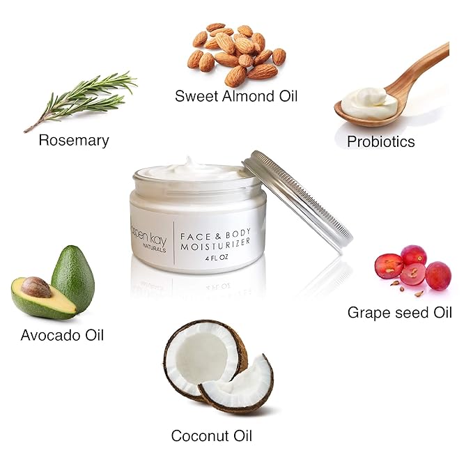 The Perfect Pair – Natural Face and Body Moisturizer for Sensitive Skin. (4 oz) & Turmeric and Rosehip Face Oil Glow (2 oz)