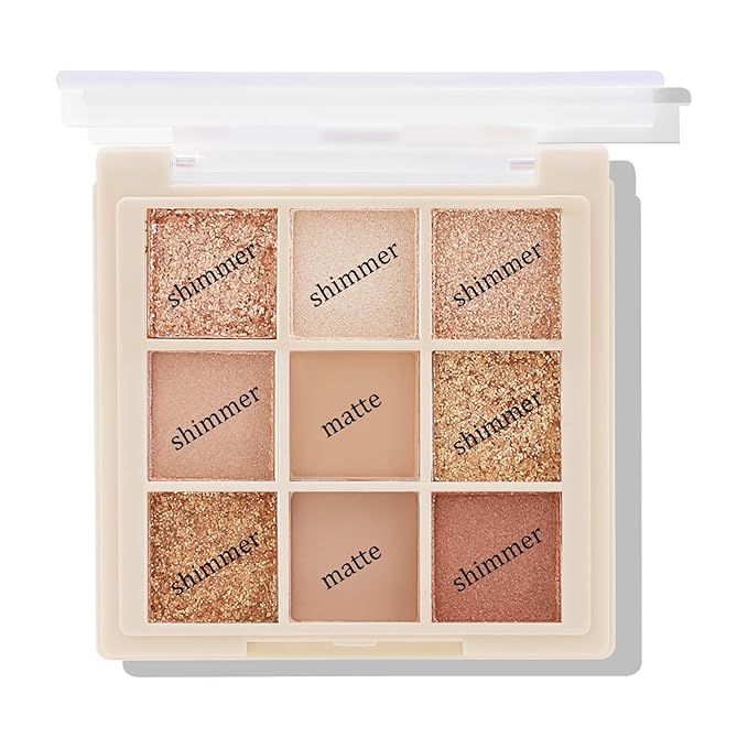 Boobeen Nude Eyeshadow Palette - Matte and Shimmer Makeup, Highly Pigmented Creamy Eye Shadow Powder, Create a Neutral Eye Look, Long Wearing