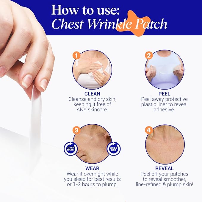 Wrinkles Schminkles Anti-Wrinkle Silicone Patch Bundle – Chest & Under Eye Pads – Reusable Medical Grade Patches for Wrinkles, Fine Lines & Aging Skin – Safe for Sensitive Skin