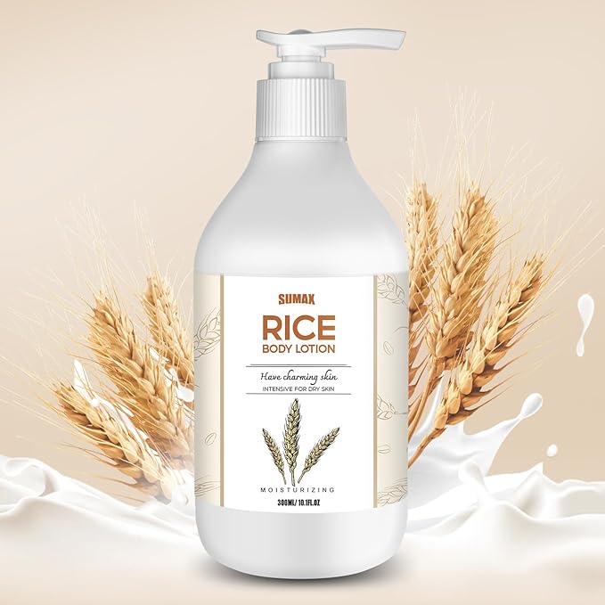 Rice Moisturizing Skin Lotion 10.1oz- Rice Extract - Body Lotion, Hand and Body Moisturizer, Hydrates Dry Skin Instantly, Hydrating Targets Dryness - Face Lotion