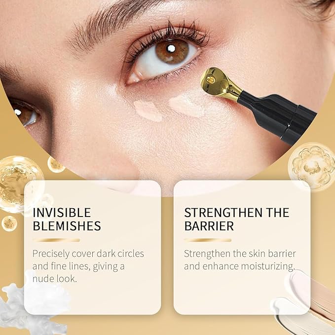 Luminous Eye Corrector,Luminous Eye Corrector Spf 41,Under Eye Color Corrector for Dark Circles,Peach Color Corrector, Anti-Aging Tinted Eye Cream (2pcs-Natural)