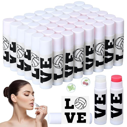 50 Pcs Happy Birthday Lip Balm Volleyball)