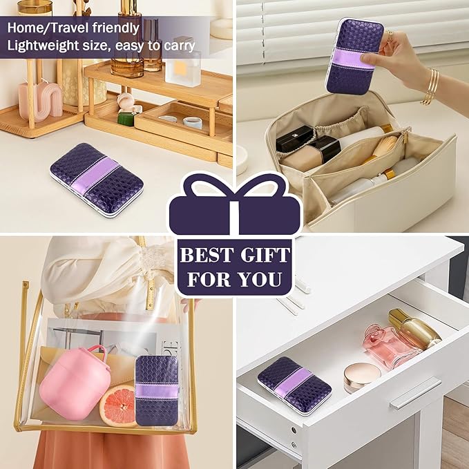 9PCS Tweezers Set for Facial Hair, Precision Tweezer for Eyebrows with Curved Scissor and Eyebrow Razor for Ingrown Hair as Stocking Stuffers Gifts for Women/men