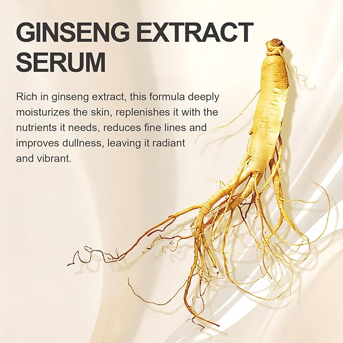 SUNDEER Ginseng Extract Liquid，Ginseng Polypeptide Anti-Ageing Essence，Ginseng Extract Anti-Wrinkle Original Serum Oil，Korean Red Ginseng Serum for Reduce Fine Lines, Moisturizing (2 Bottle)