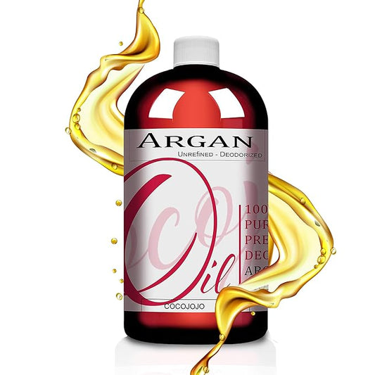 Dr Joe Lab Argan Nut Oil Deodorized 16 oz Pure Natural Moroccan Unrefined Unscented Cold Pressed Virgin - for Hair Skin Body Nail Beard - Marrakesh Oil - Packaging May Vary