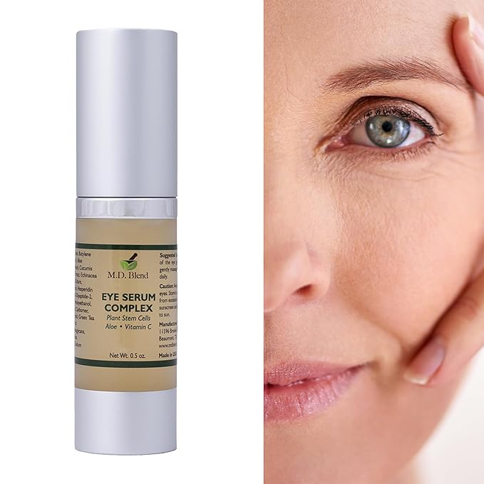 Plant Stem Cell Eye Serum Complex | Aloe Vera, Vitamin C | Hydrating Eye Treatment | Airless Pump - 15ml
