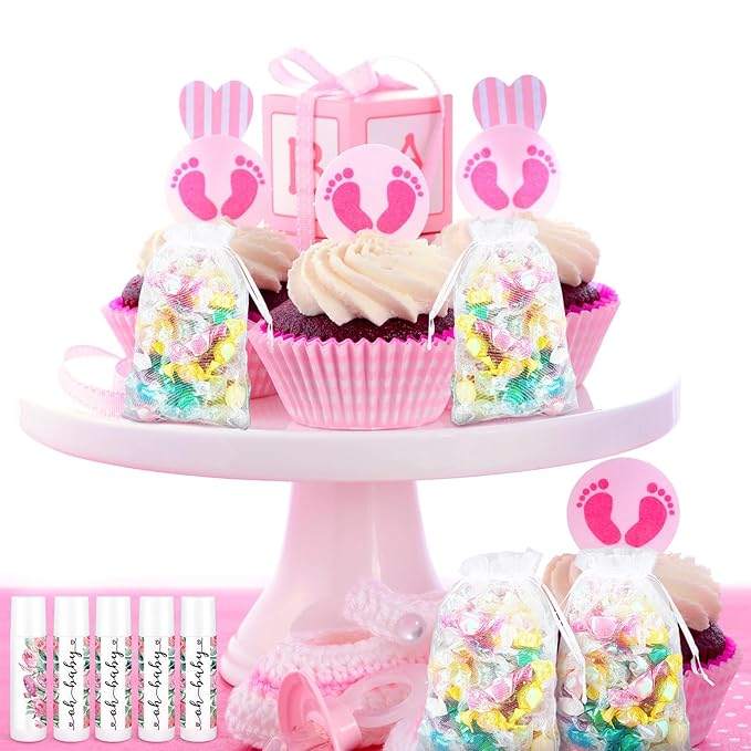 Demissle 50 Pcs Baby Shower Lip Flower)