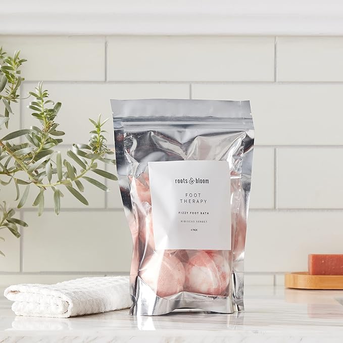 Roots & Bloom Moisturizing Foot Spa Soak | Hydrates Dry Cracked Heels, Soothes Tired Aching Feet
