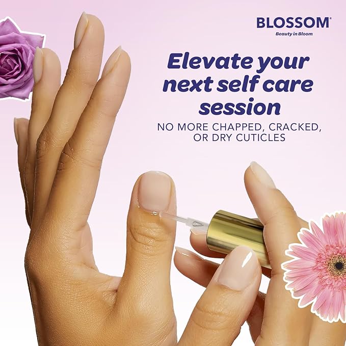 Blue Cross Professional Nail Care Nourishing Scented Cuticle Softener Oil Balm Conditioning Stick + Blossom Hydrating Moisturizing Scented Cuticle Oil, 2 Pack Rose Bundle