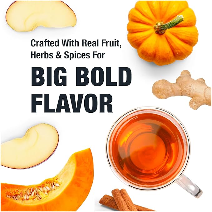 Tiesta Tea - Pumpkin Spice Rooibos Tea | Loose Leaf | Premium Blend | Non-Caffeinated Herbal Infusion | Make Hot or Iced & Up to 25 Cups | 2oz Resealable Pouch