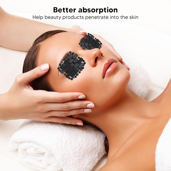 Jade Eye Mask, Jade Stone Eye Patch Small Quartz Eye Pad Shape Gallery Reduce Swelling Tighten Relieve Pressure Quartz Stone Eye Patch Eye Covers for Women Men Soothing Cooling and Relieving